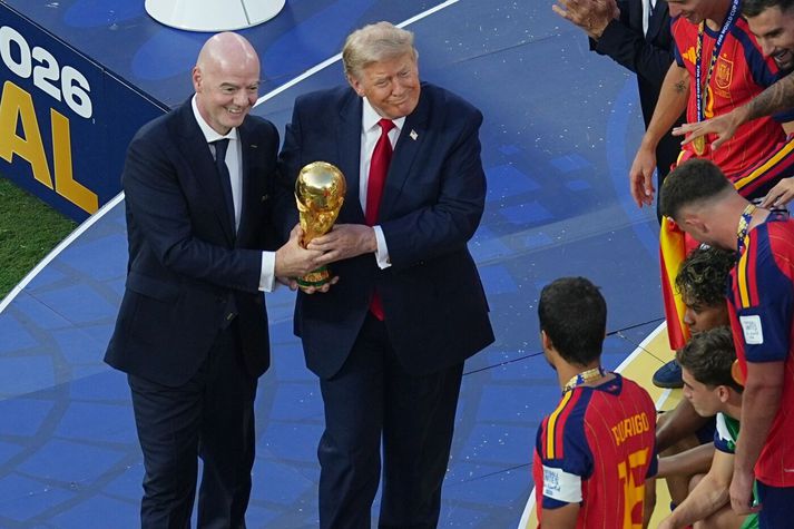 Gianni Infantino og Donald Trump hafa verið miklir mátar um þó nokkuð skeið.
