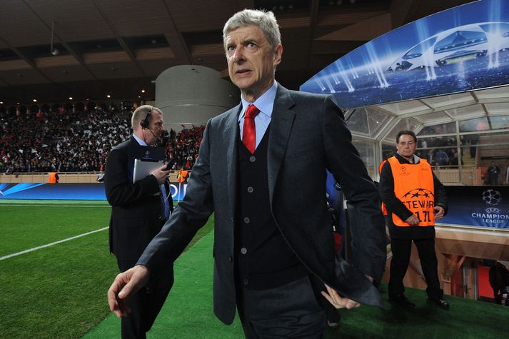 Arsene Wenger langaði vafalítið að taka hressilega ræðu eftir fyrri leikinn í Meistaradeildinni gegn Monaco.