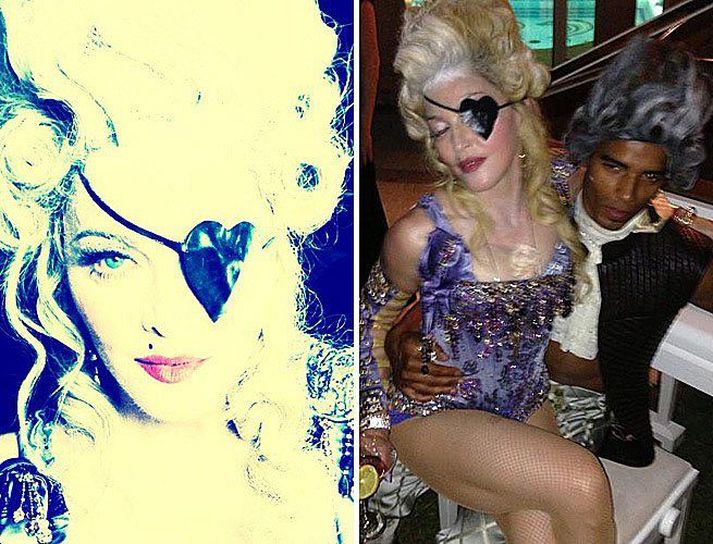 Madonna birti þessa mynd af sér á Instagram.