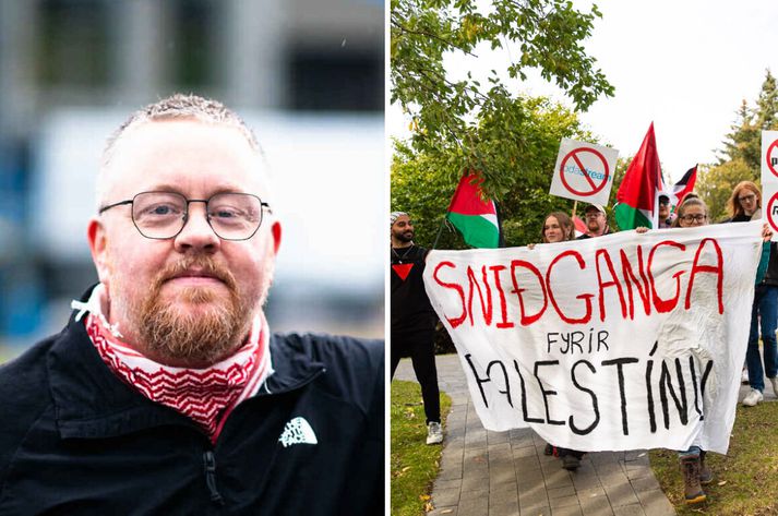 Daníel Þór Bjarnason, einn skipuleggjenda göngunnar, segir að með göngunni sé verið að leggja áherslu á sniðgöngu sem leið til að mótmæla friðsamlega. 