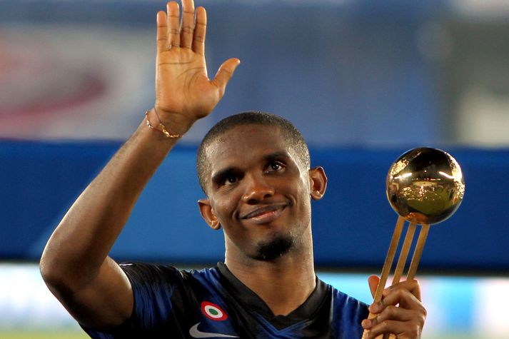 Samuel Etoo á tíma sínum sem leikmaður Internazionale.