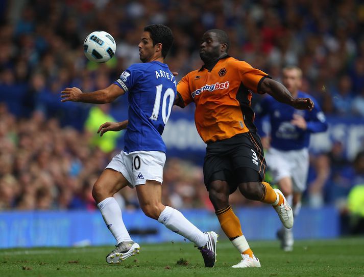 Arteta í leik gegn Wolves í gær.