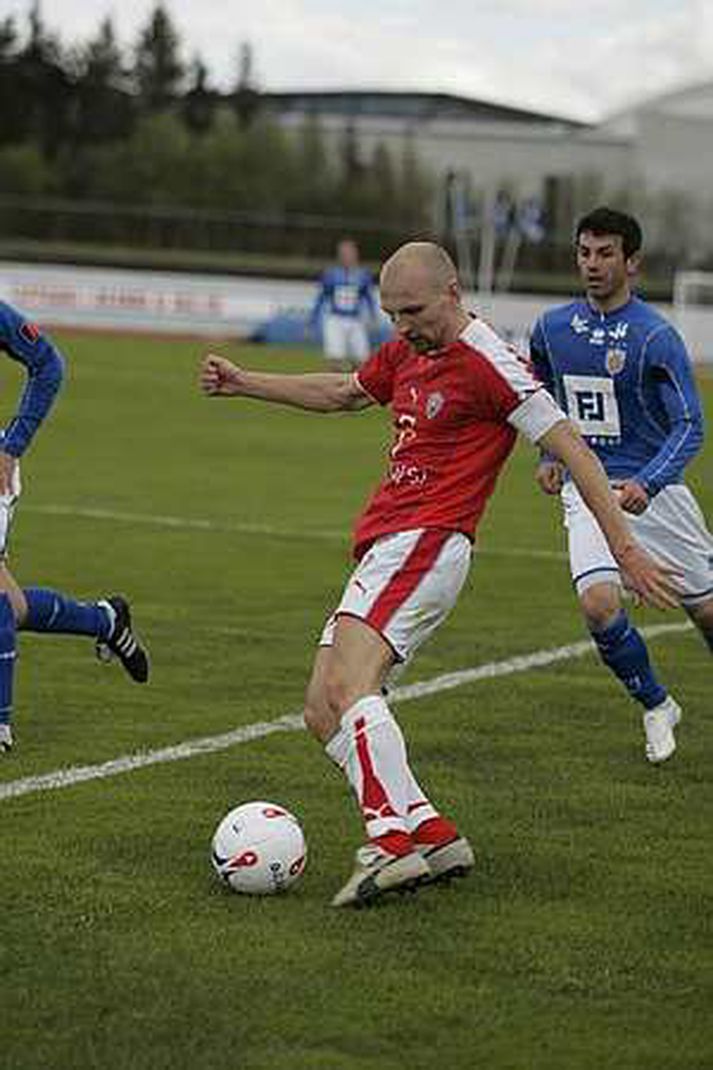 Sigurbjörn Örn Hreiðarsson í leik gegn Fram fyrr í sumar.