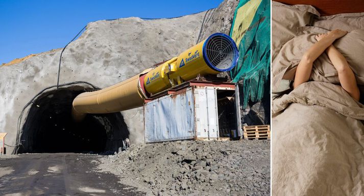 Lágtíðniniðurinn er sagður berast frá blásara í Vaðlaheiðargöngum og hefur angrað Akureyringa, sér í lagi á kvöldin þegar fólk gengur til náðar. 
