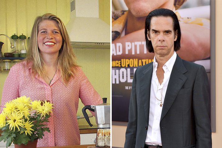 Nick Cave fékk fjölskrúðugar spurningar úr sal í Hörpu en lét ekki slá sig út af laginu.