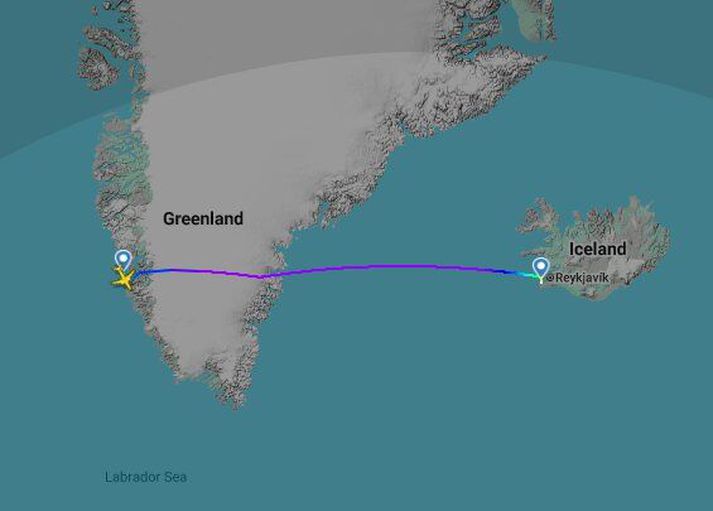 Þýsku hermennirnir flugu með vél Icelandair til Íslands í dag.