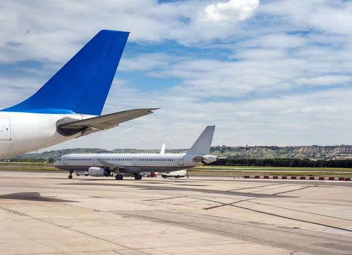 Boeing-vélar af gerðinni 737 MAX voru allar kyrrsettar í kjölfar flugslyssins í Eþíópíu í mars.