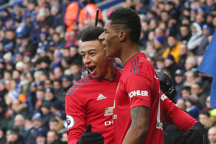 Marcus Rashford og Jesse Lingard.