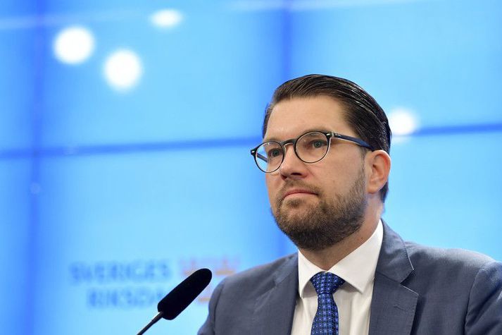 Jimmie Åkesson var á landamærum Tyrklands og Grikklands til að dreifa áróðri til sýrlenskra flóttamanna um að ekki væri pláss fyrir þá í Svíþjóð.