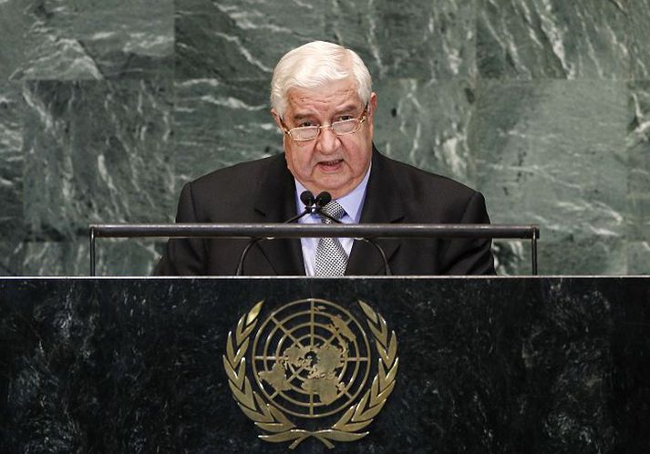Walid Al Moallem utanríkisráðherra Sýrlands er ósáttur við afskipti af innanríkismálum. nordicphotos/AFP