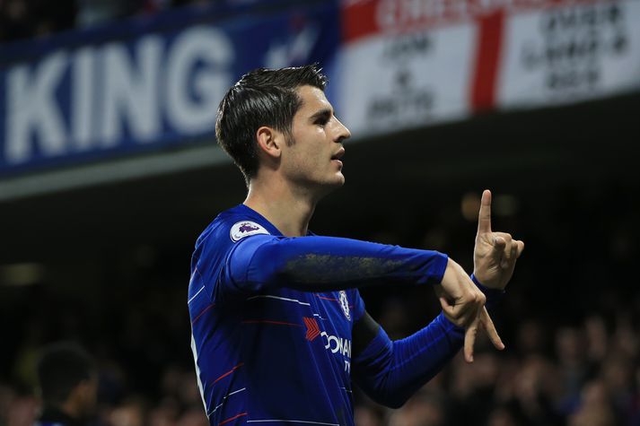 Morata átti erfitt uppdráttar hjá Chelsea.