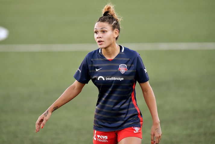 Trinity Rodman í leik með Washington Spirit liðinu.