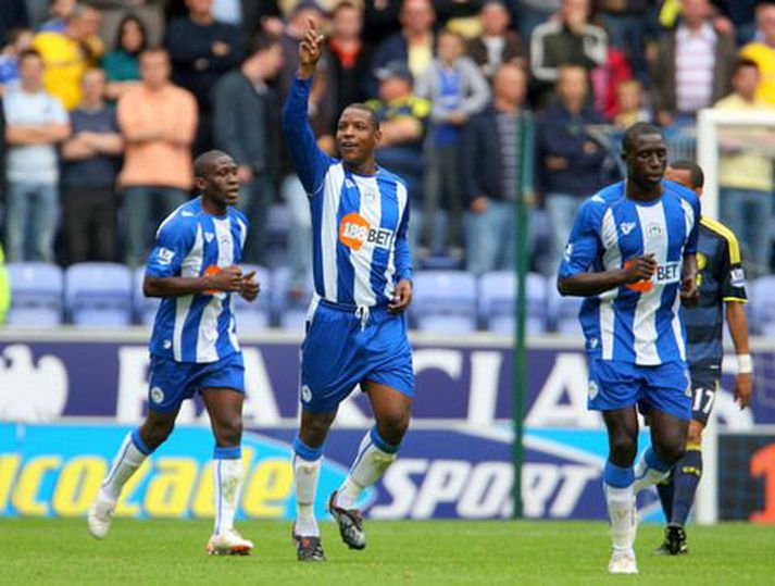Wigan kláraði Arsenal undir lokin.