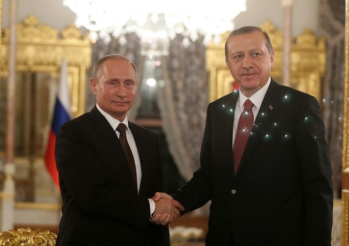 Vladimir Putin og Recep Tayyip Erdogan.