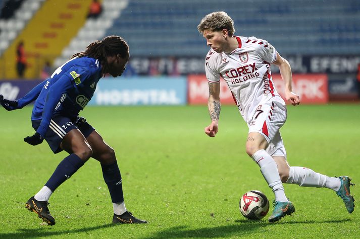 Logi Tómasson og félagar í Samsunspor verða í pottinum á morgun.