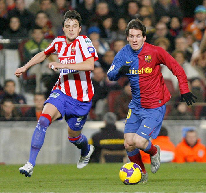 Michel í leik með Sporting Gijon.