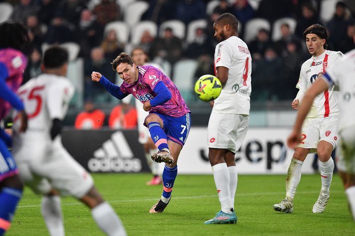 Federico Chiesa skoraði sigurmark Juventus í kvöld.