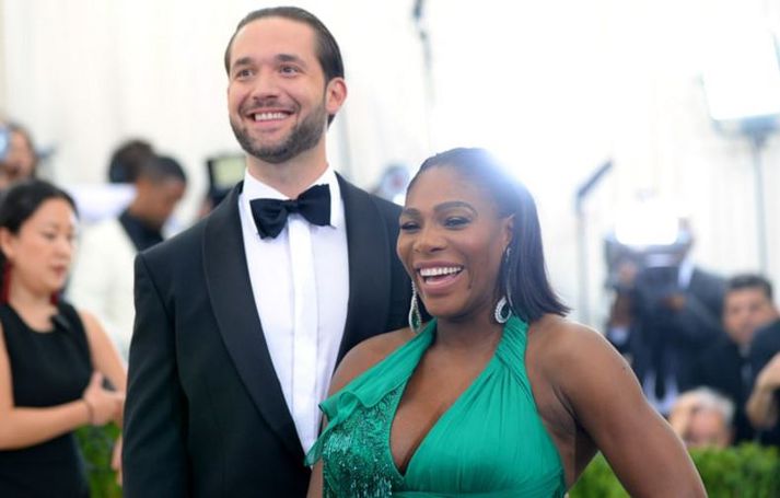 Alex Ohanian og Serena Williams á góðri stundu.