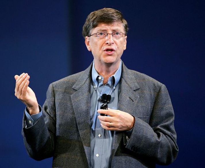 Bill Gates. Microsoft var sektað fyrir brot á samkeppnislögum í Kóreu.