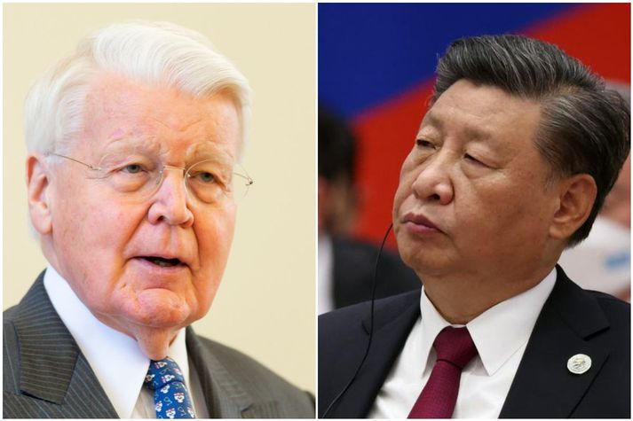 Ólafur Ragnar Grímsson (t.v.) er sagður dást að stjórnarháttum Xi Jinping, forseta Kína, (t.h.).