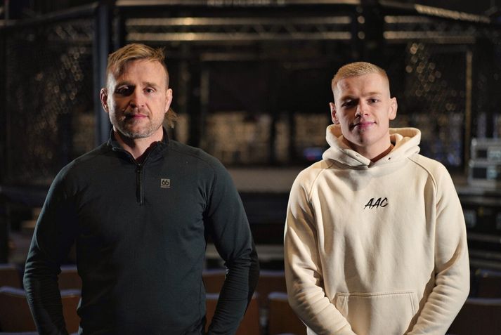 Bjarki Þór Pálsson MMA þjálfari og skipuleggjandi Glacier Fight Night og Hákon Arnórsson bardagamaður úr RVK MMA sem mætir Eric Nordin í aðalbardaga kvöldsins