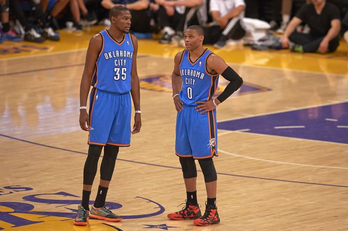 Russell Westbrook og Kevin Durant.