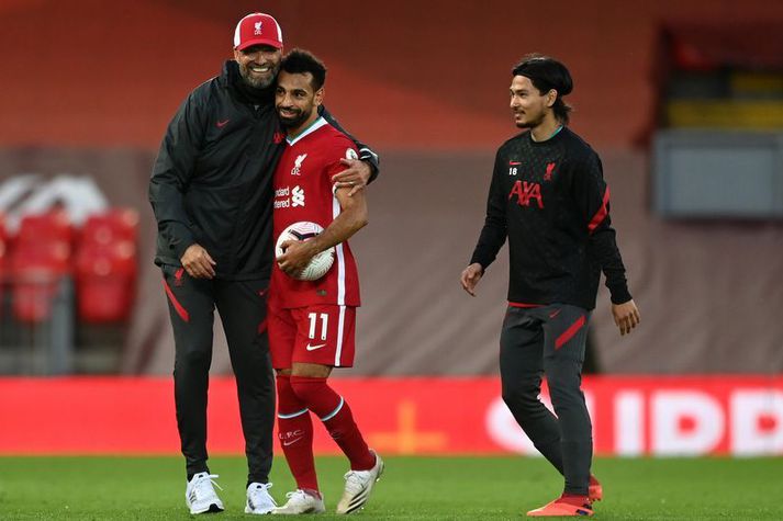 Jürgen Klopp þarf áfram að treysta á heimsklassaframmistöðu frá  Mohamed Salah og fleirum ætli Liverpool að halda áfram að vinna titla.