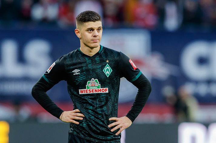 Milot Rashica í leik með Bremen þar sem hann hefur gert flotta hluti og vakið athygli Liverpool.