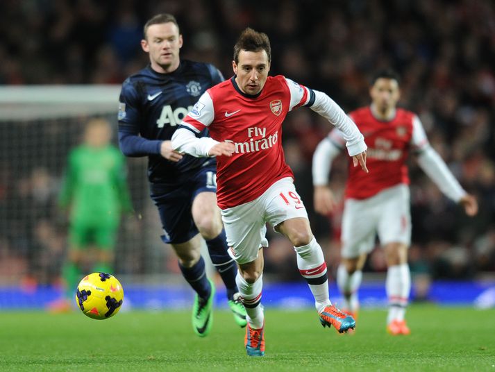 Santi Cazorla veiktist eftir markalausa jafnteflið gegn Manchester United.