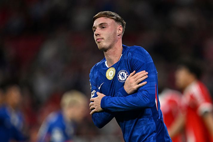 Cole Palmer þarf enn að bíða eftir að geta aftur tekið fagnið sitt fyrir heimsmeistara Chelsea.