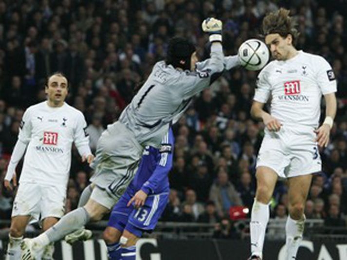 Cech hafði ekki heppnina með sér í framlengingunni