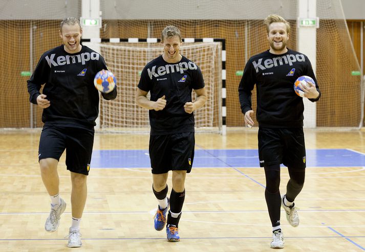 Ólafur Guðmundsson, Arnar Freyr Arnarsson og Gunnar Steinn Jónsson. 