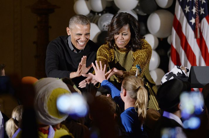 Barack og Michelle Obama.