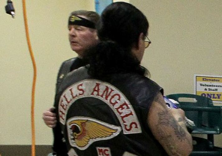 Félagi í Hells Angels. Mynd/ AFP.