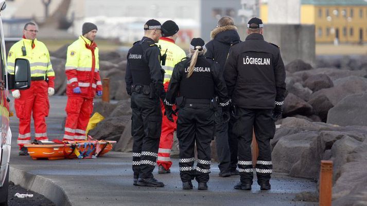 Umfangsmikil lögreglurannsókn fór fram í Reykjanesbæ eftir að líkið fannst.
