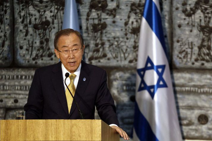 Ban Ki-Moon segist syrgja með Palestínumönnum vegna mikils mannsfalls og fjölda særðra á Gaza en hann skilji líka ótta Ísraelsmanna og styðji þeirra til að verja sig.