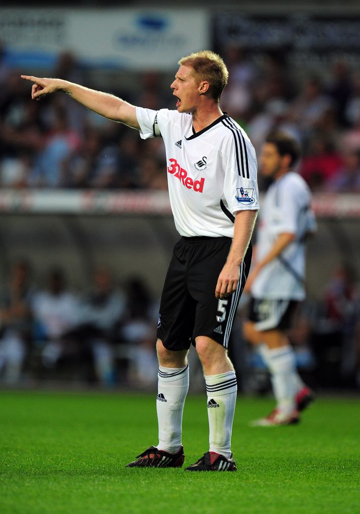 Alan Tate með Swansea á síðustu leiktíð.