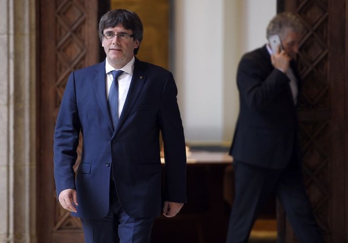 Carles Puigdemont tók við embætti heimastjórnar Katalóníu snemma árs 2016.