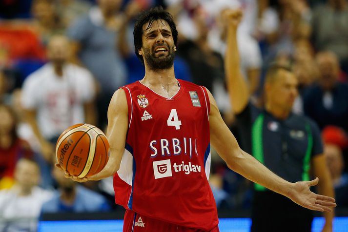 Milos Teodosic átti stórleik gegn Tyrkjum.