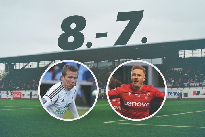 Leikmennirnir sem enduðu í sætum 8 og 7.
