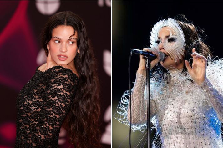 Björk og Rosalía hafa gefið út tvö lög saman en hagnaður af öðru þeirra fer allur í baráttu gegn sjókvíaeldi í íslenskum fjörðum.