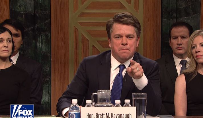 Matt Damon sem Brett Kavanaugh.