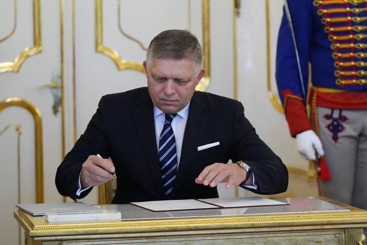 Robert Fico, nýskipaður forsætisráðherra Slóvakíu, þykir hliðhollur rússneskum stjórnvöldum.