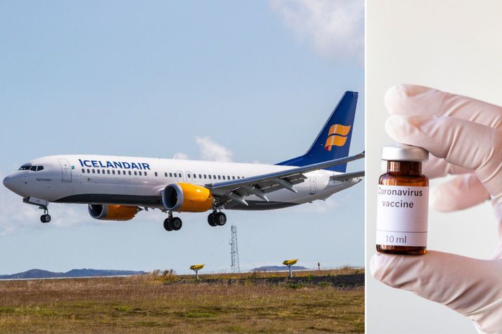 Upptaka skilyrðis um bólusetningu farþega hefur ekki komið til tals hjá stjórnendum Icelandair.