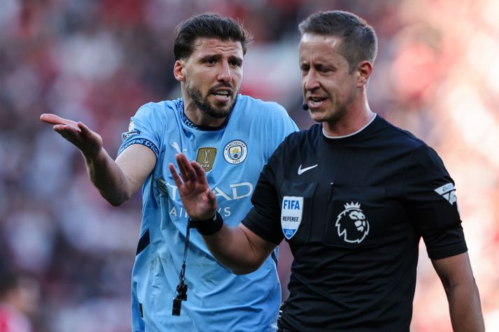 Það er óhætt að segja að Ruben Dias hafi ekki verið aðdáandi leikskipulags Southampton á móti Manchester City.