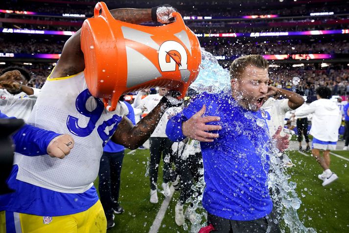 Sean McVay er yngsti þjálfari NFL-deildarinnar og í nótt gerði hann Los Angeles Rams að NFL-meisturum.