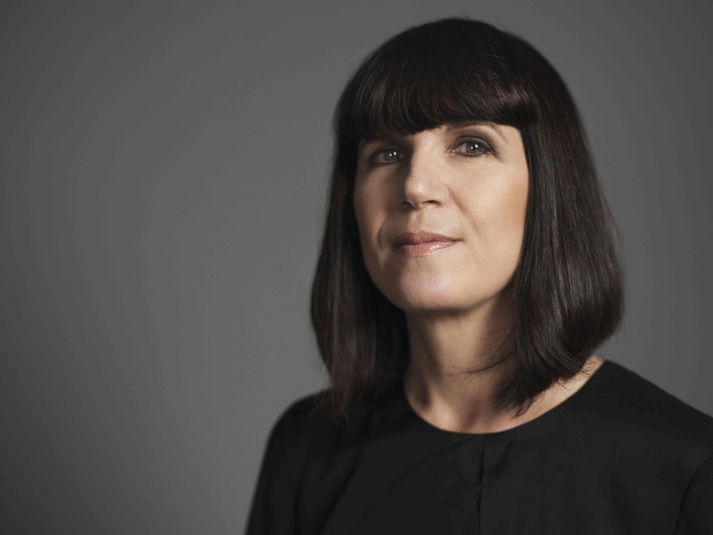 Catherine Mayer hélt tölu á MeToo-ráðstefnunni sem fram fór í Hörpu í síðustu viku. 