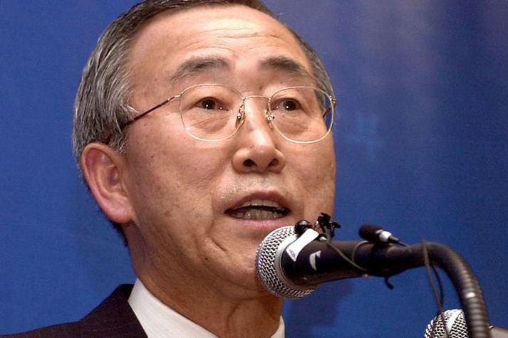 Ban Ki Moon framkvæmdastjóri Sameinuðu þjóðanna. Mynd/ AFP.