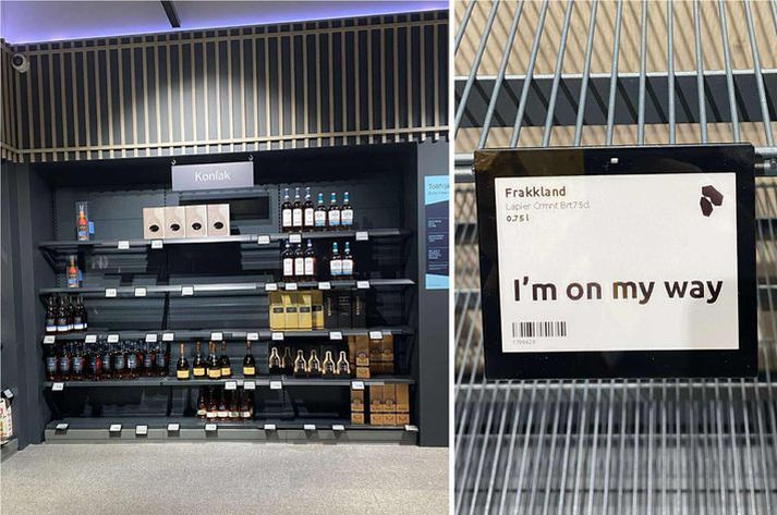 Það var um tíma oft nokkuð tómlegt í hillum fríhafnarverslunarinnar á Keflavíkurflugvelli eftir að Heinemann tók við rekstrinum fyrr á þessu ári.