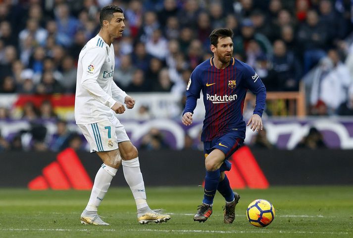 Cristiano Ronaldo og Lionel Messi verða á sama velli í kvöld í fyrsta sinn síðan í maí 2018.